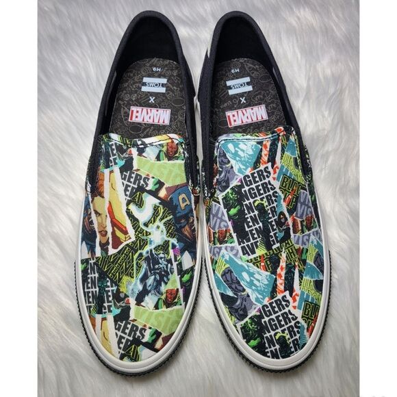 NWOB|Toms x Marvel Avengers Slip-On Sneaker, 9 - Picture 2 of 6